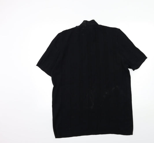 New Look Mens Black Knit Pullover Jumper Size XL