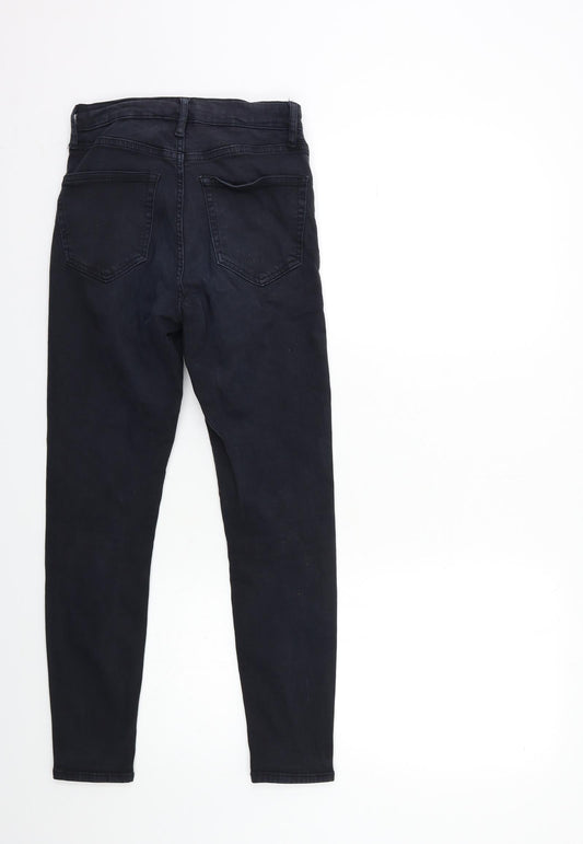 Topshop Womens Black Denim Skinny Jeans Size 23 in L25 in
