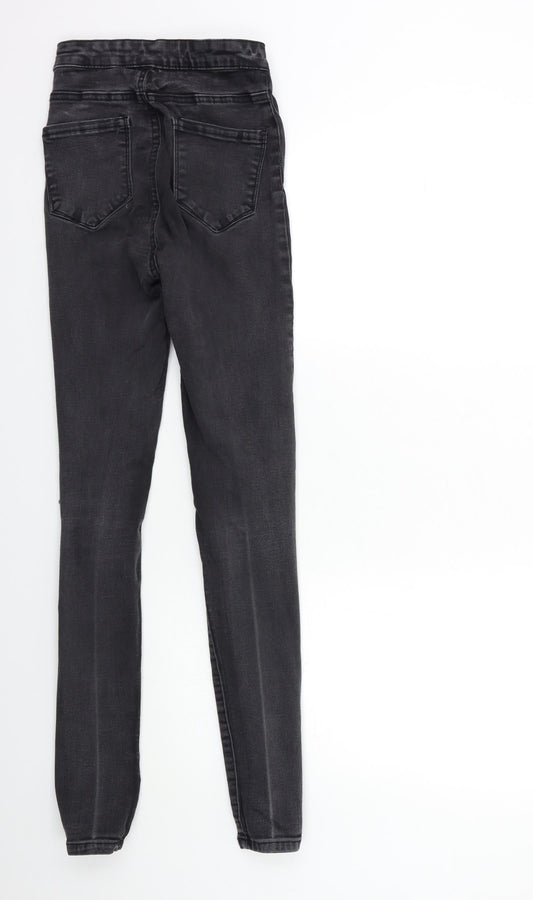 Denim & Co. Womens Black Denim Skinny Jeans Size 8 L30 in
