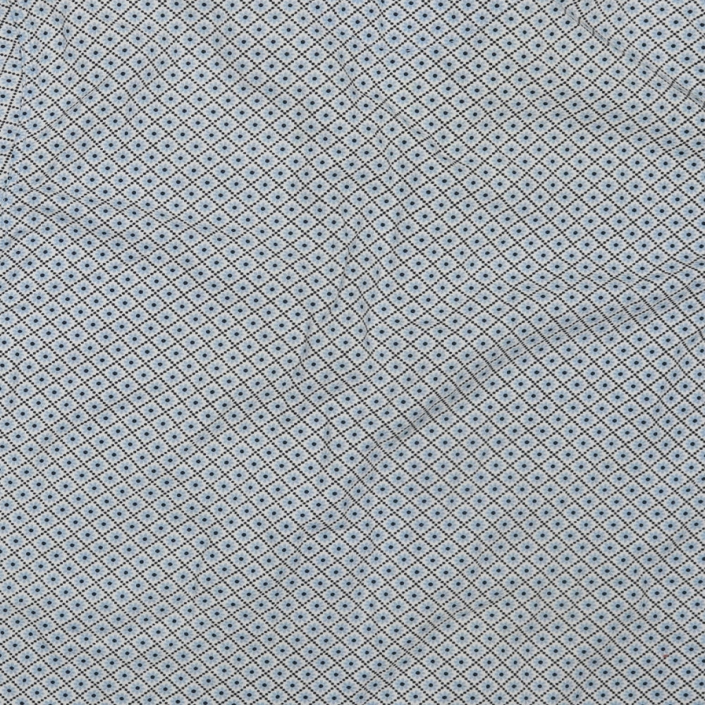 Celcil Mens White Polka Dot Button-Up Size M