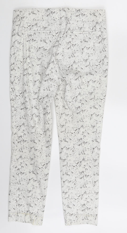 Preworn Womens White Animal Print Rayon Jegging Leggings One Size L27 in