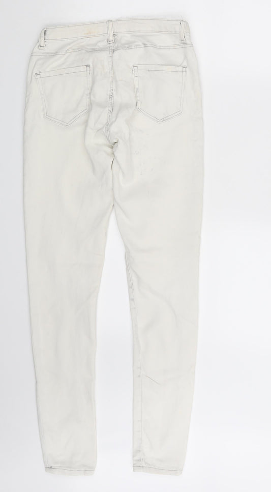 Denim Co. Womens White Denim Skinny Jeans Size 8 L30 in