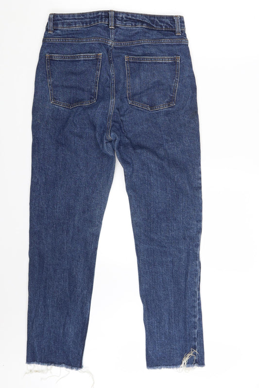Denim Co. Womens Blue Denim Cropped Jeans Size 10 L26 in