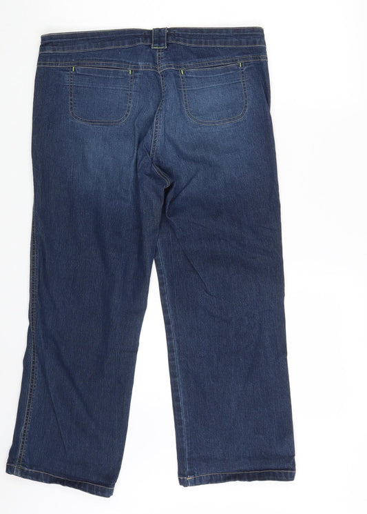 Jeanswear Womens Blue Denim Straight Jeans Size 12 L23 in