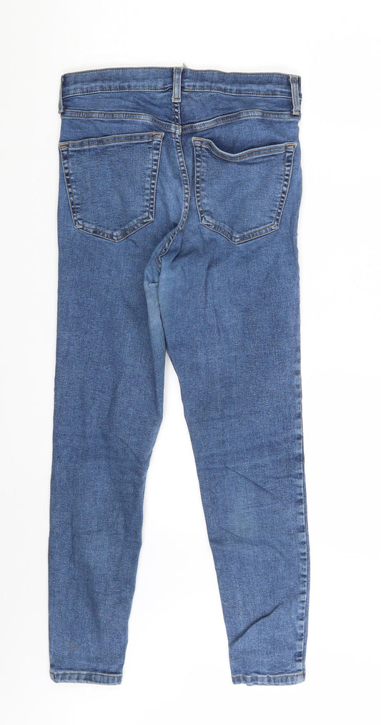 Topshop Womens Blue Denim Skinny Jeans Size 26 in L25 in