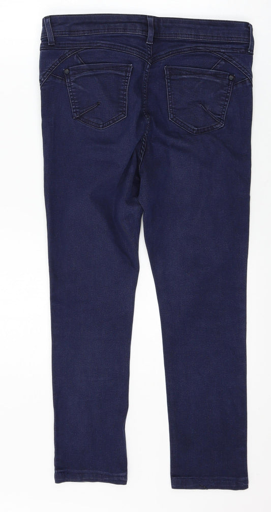 Per Una Womens Blue Denim Skinny Jeans Size 32 in L23 in