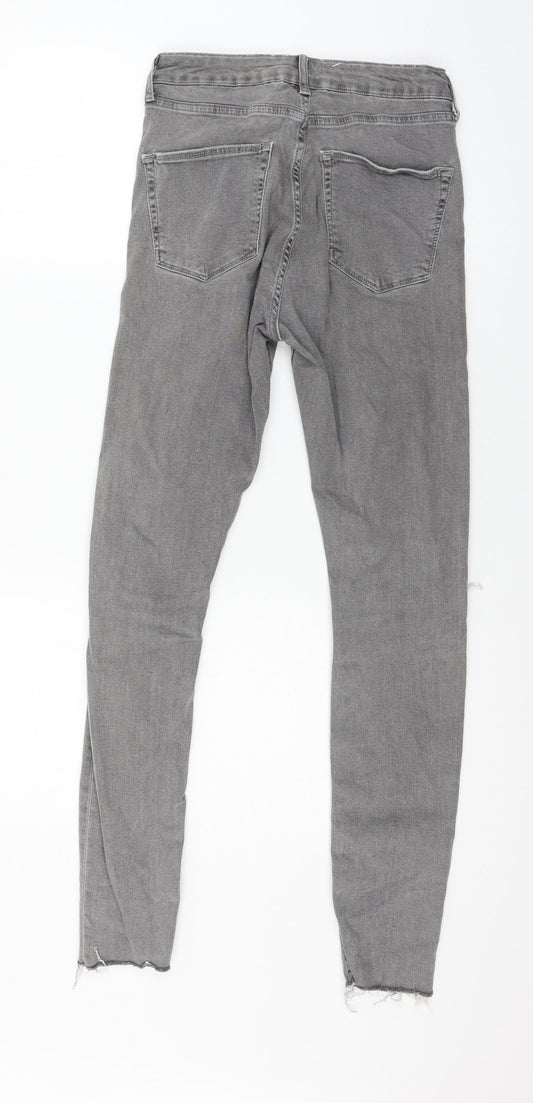 Topshop Womens Grey Denim Skinny Jeans Size 28 in L32 in