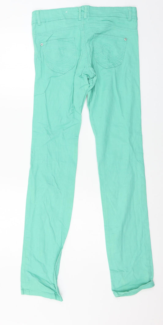 OKAY Womens Green Denim Skinny Jeans Size 32 in L33 in