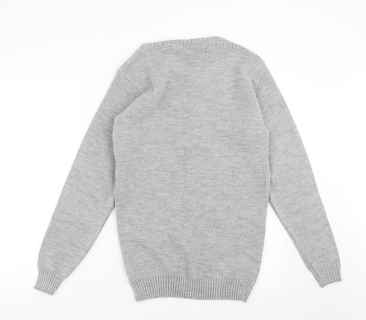 BOOHOO MAN Mens Grey Knit Pullover Jumper Size S - breaking bad christmas