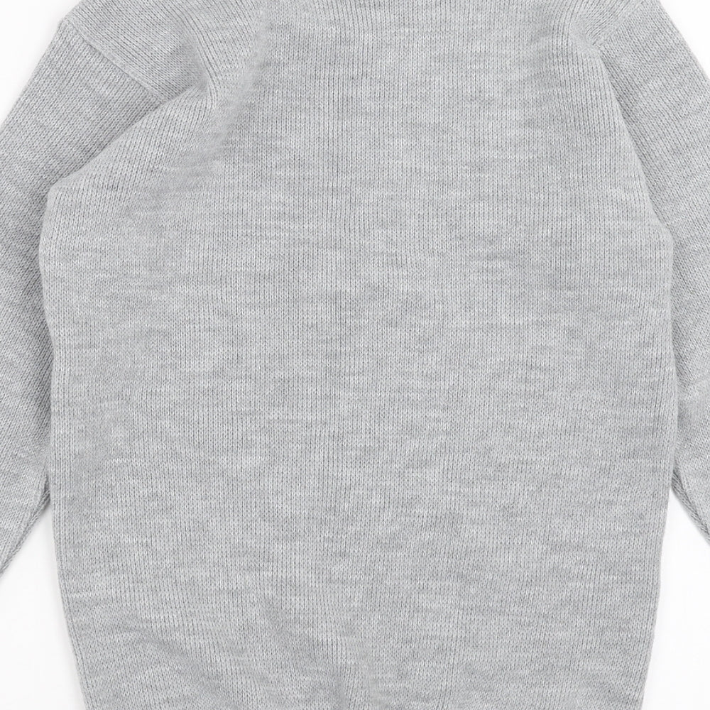 Brand and care label for boohooMAN men’s grey knit jumper, size S, - breaking bad christmas