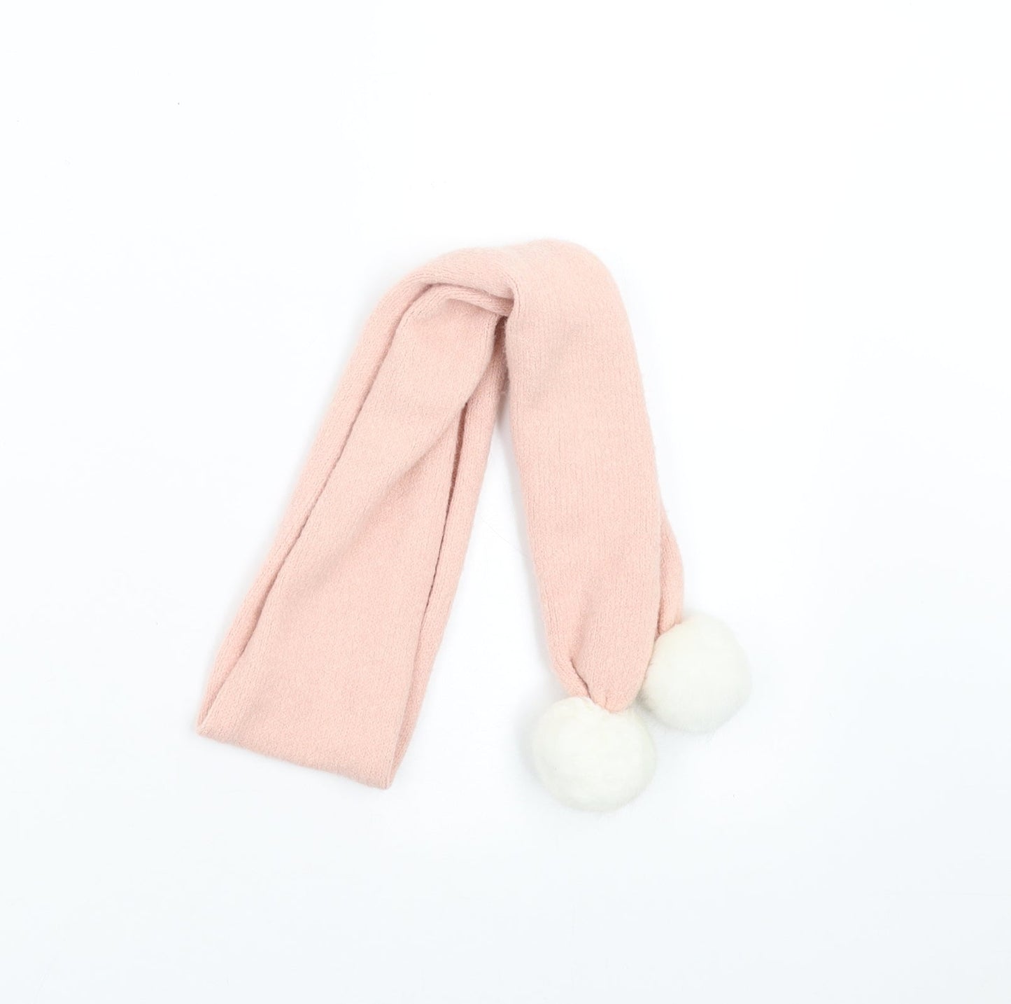 Preworn Womens Pink Scarf - Pom Pom