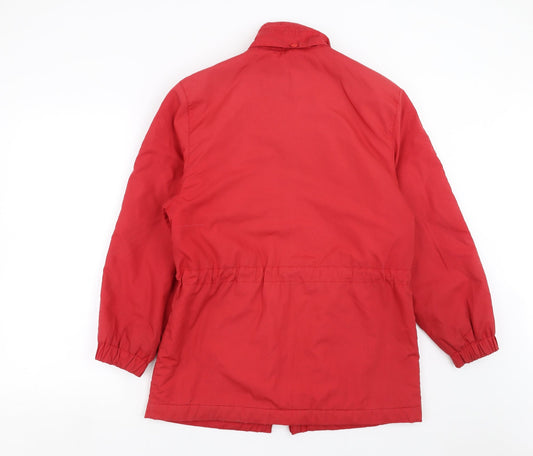 Marks and Spencer Womens Red Quilted Jacket Size 8