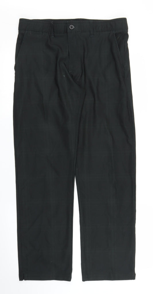 Slazenger Mens Black Plaid  Trousers  Size 32 in L29 in