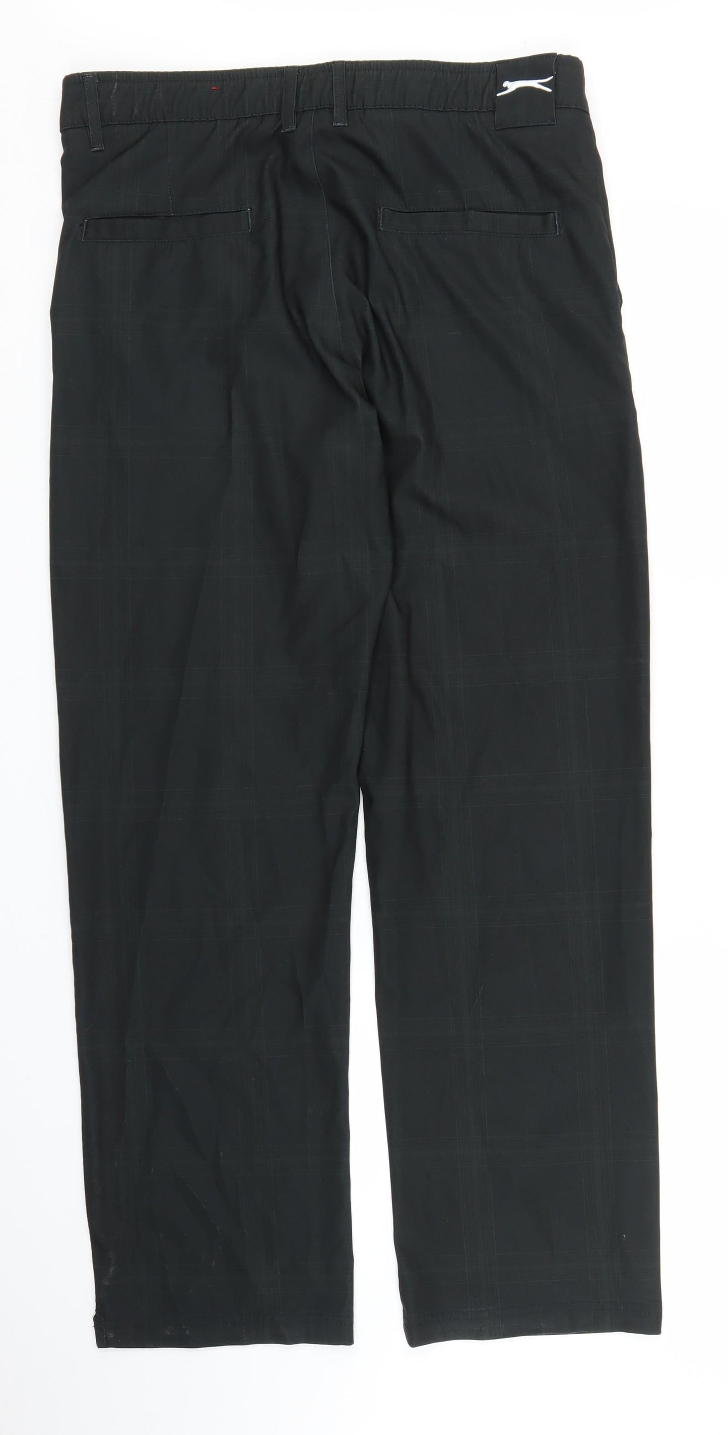 Slazenger Mens Black Plaid  Trousers  Size 32 in L29 in
