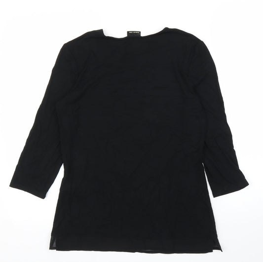 Barbara Lebek Womens Black Basic T-Shirt Size 10