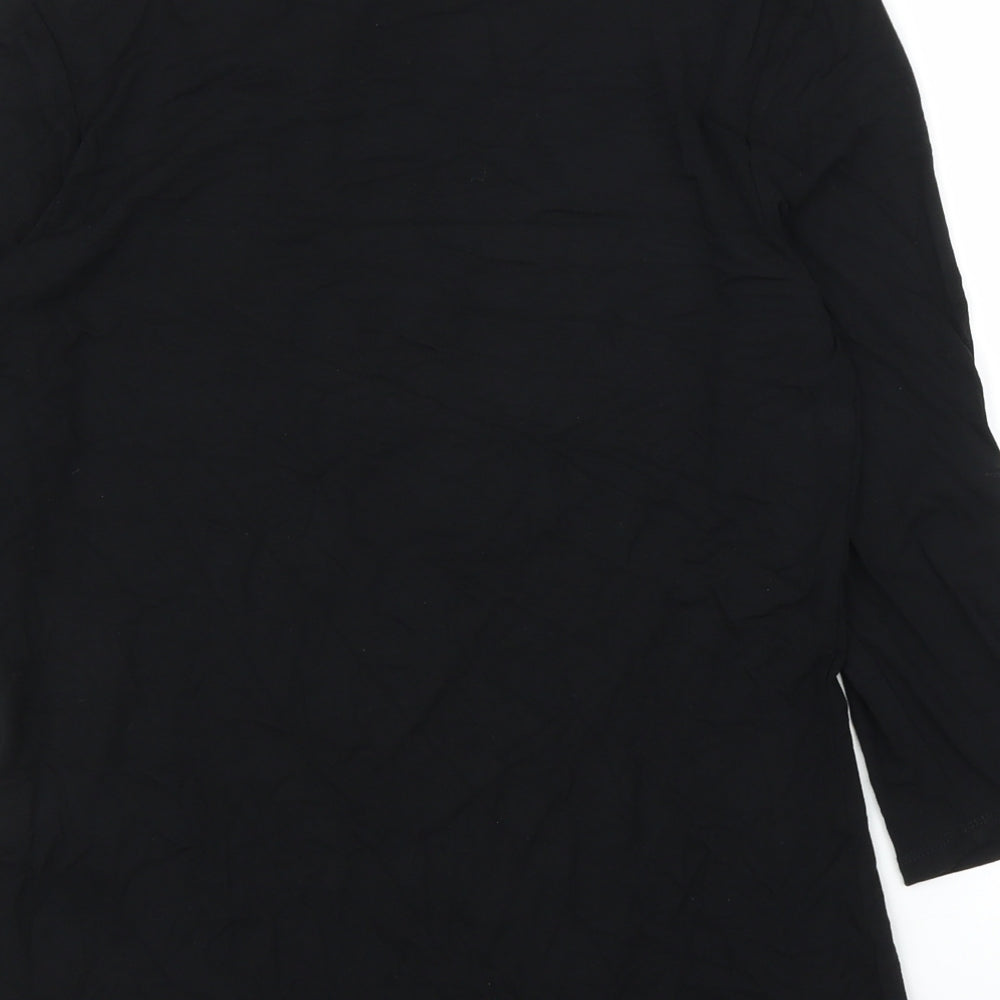 Barbara Lebek Womens Black Basic T-Shirt Size 10