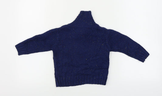 Rebel Boys Blue Pullover Jumper Size 12-18 Months
