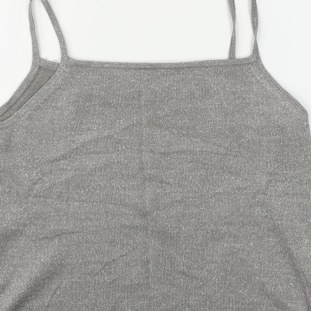 Marks and Spencer Womens Grey Basic T-Shirt Size 16