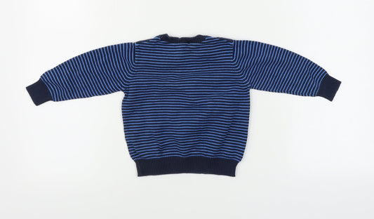 George Blue Striped Pullover Jumper Size 9-12 Months