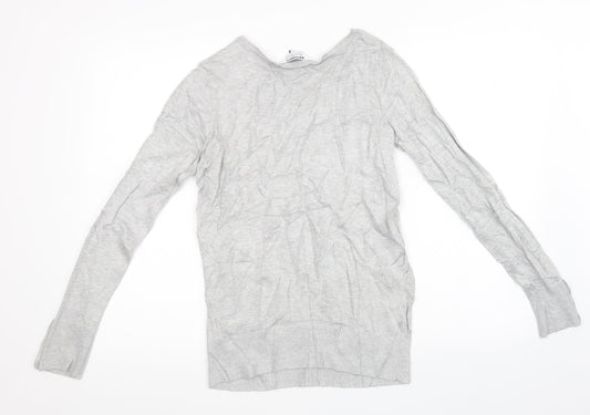 Dorothy Perkins Womens Grey Knit Pullover Sweatshirt Size 10