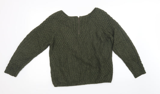 NEXT Womens Green Knit Pullover Sweatshirt Size 14