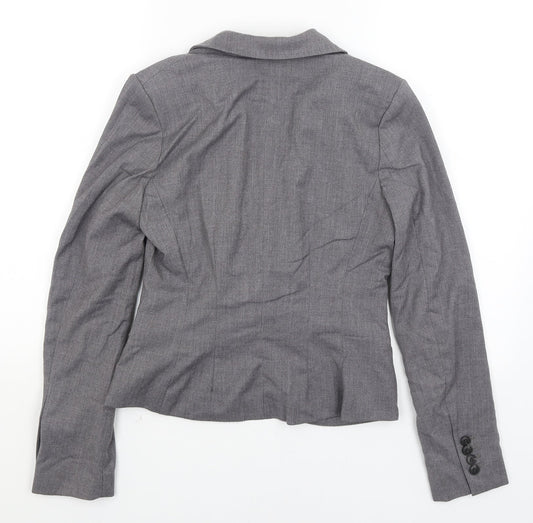 H&M Womens Grey Jacket Blazer Size 8