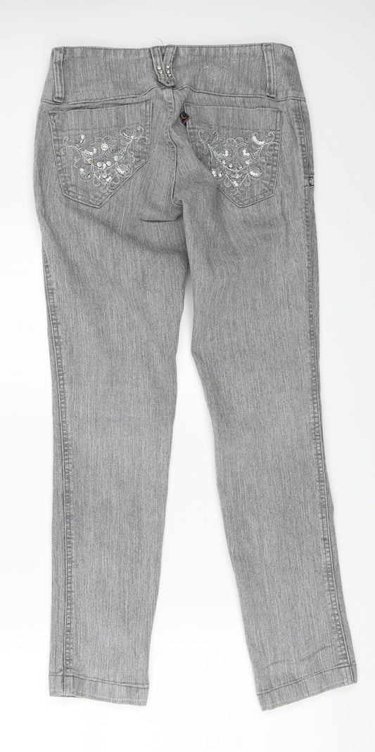 Kavila Womens Grey Denim Skinny Jeans Size 38 L29 in