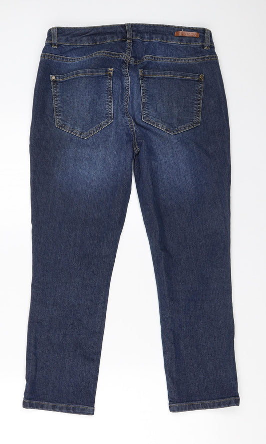 Blue 73 Womens Blue Denim Cropped Jeans Size 8 L23.5 in