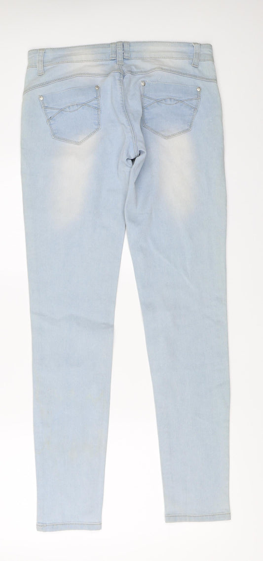 Seven Days Womens Blue Denim Skinny Jeans Size 42 L31 in
