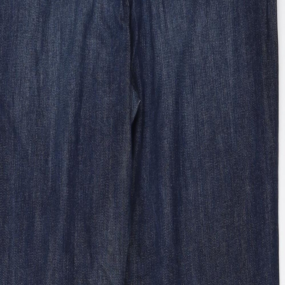 Papaya Womens Blue Denim Straight Jeans Size 14 L28 in