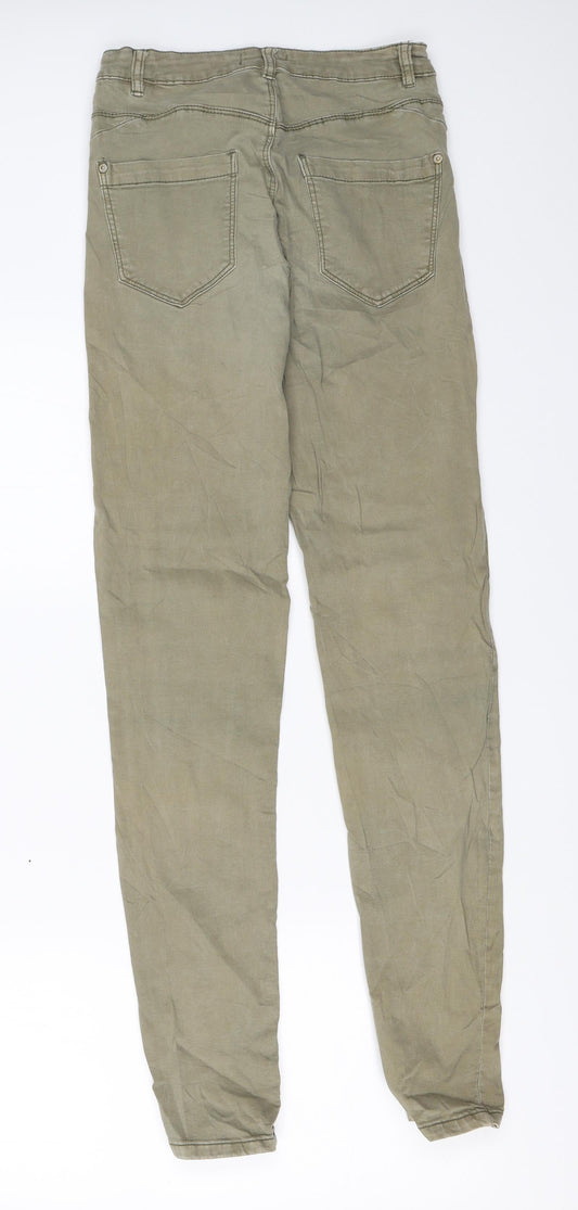 YFL Womens Green Skinny Jeans Size 6 L30 in