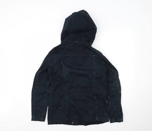 H&M Womens Blue Windbreaker Jacket Size 6