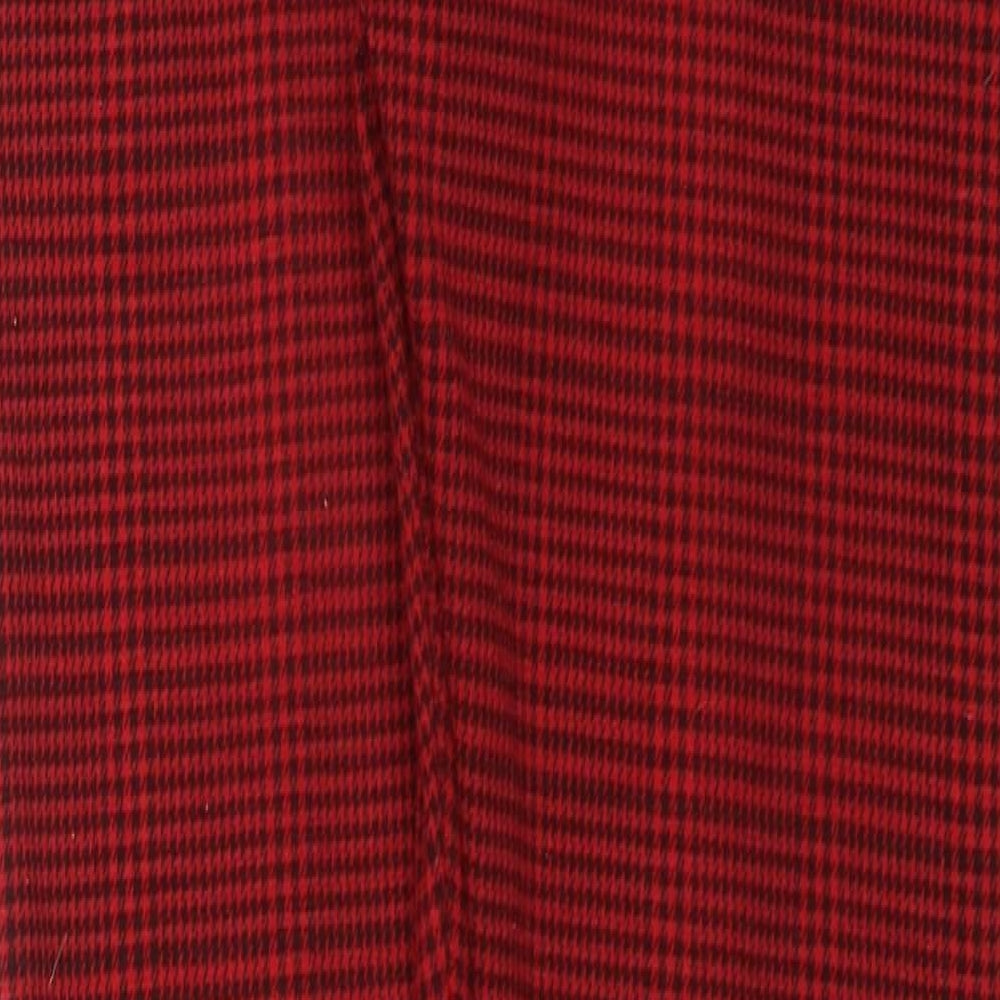 PRETTYLITTLETHING Womens Red Check Jegging Trousers Size 6 L27 in