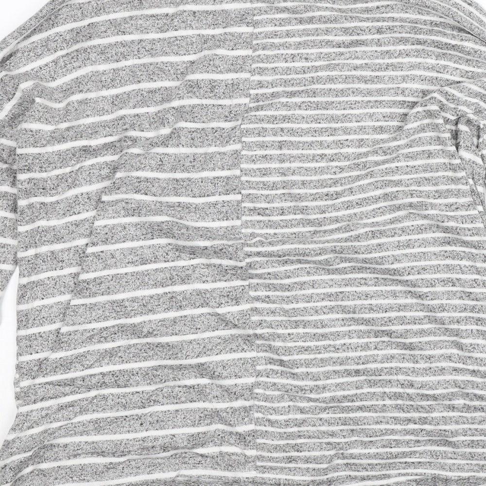Nutmeg Womens Grey Striped Pullover Jumper Size 12
