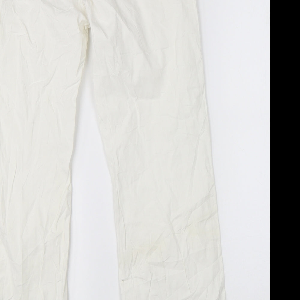 Miss Cherry Womens White Trousers Size 30 in L26 in