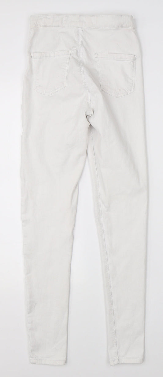 Topshop Womens White Denim Skinny Jeans Size 28 in L32 in