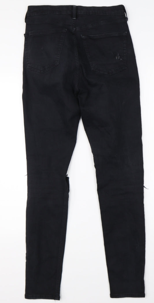 Topshop Womens Black Denim Skinny Jeans Size 28 L34 in