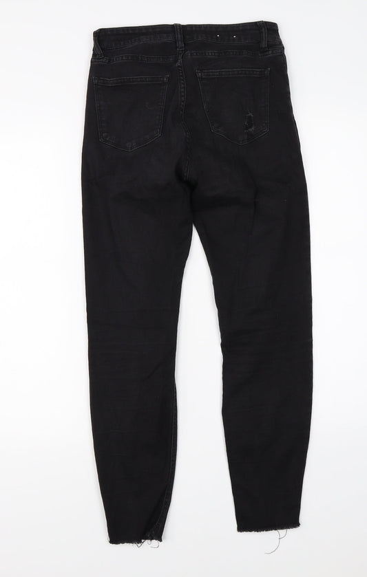 H&M Womens Black Denim Skinny Jeans Size 6 L25 in