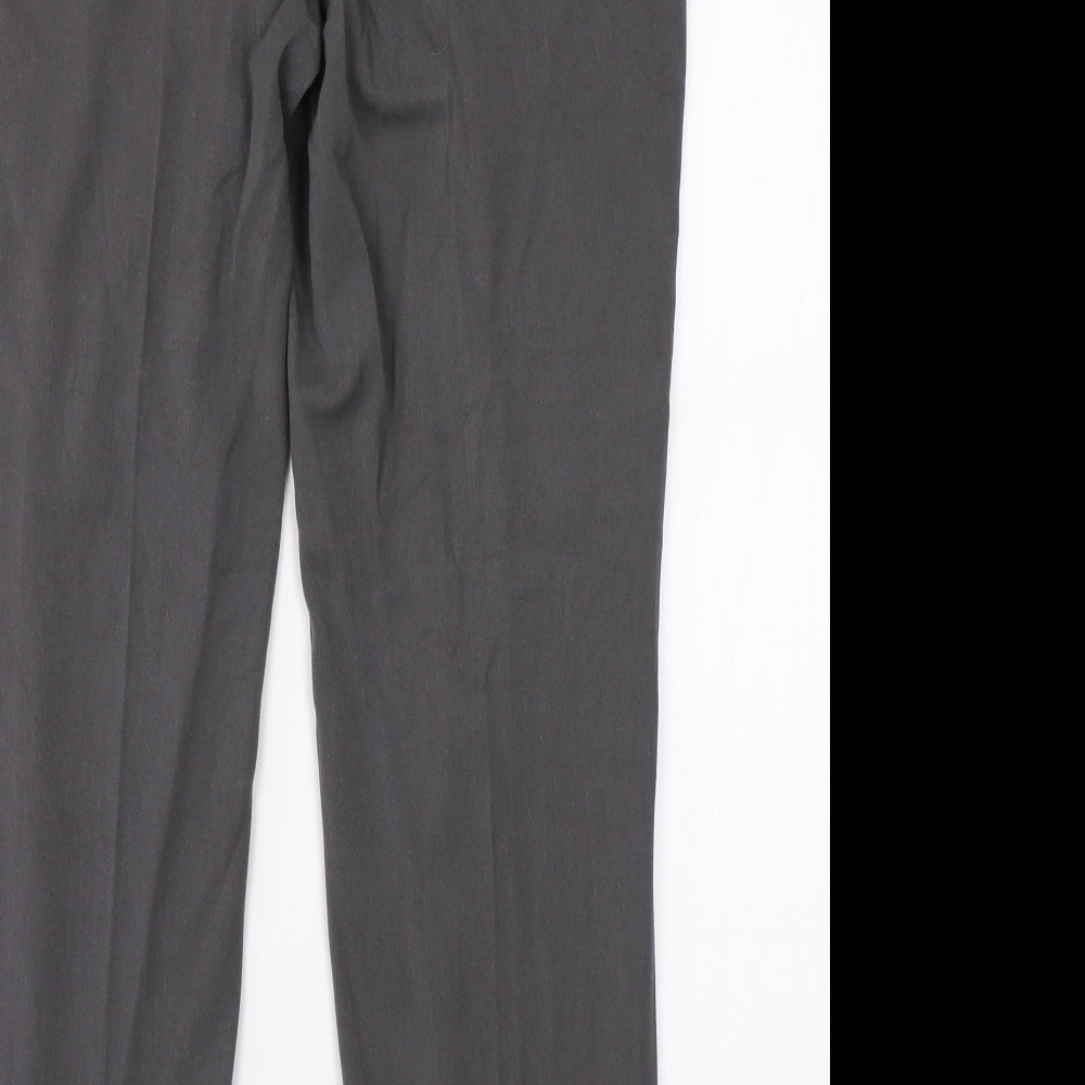 M&S Womens Grey Dress Pants Trousers Size 12 L26 in
