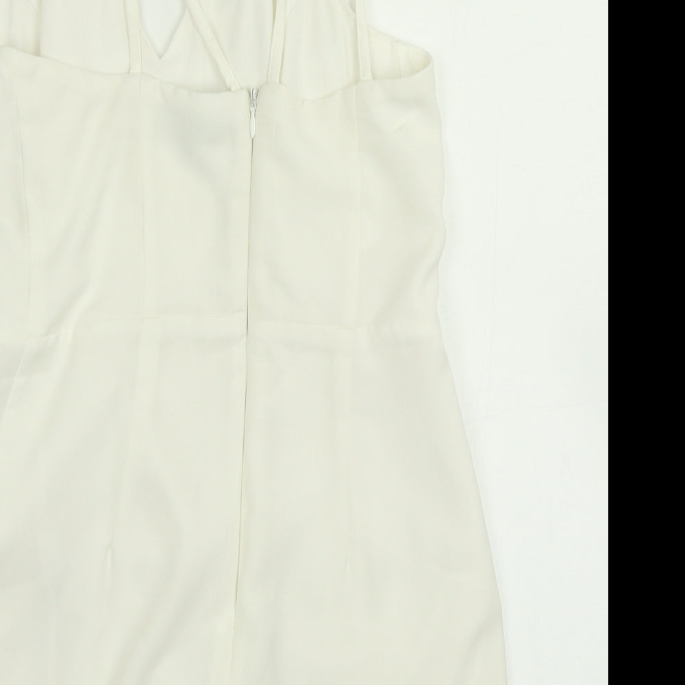 New Look Womens White Playsuit One-Piece Size 8