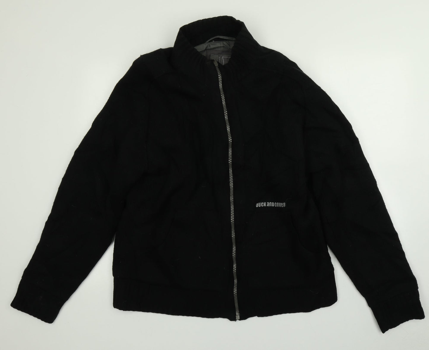 Duck and Cover Mens Black Jacket Coatigan