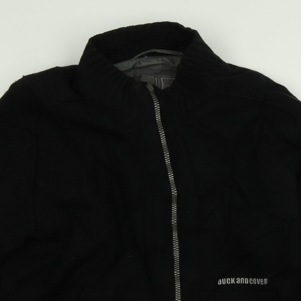 Duck and Cover Mens Black   Jacket Coatigan