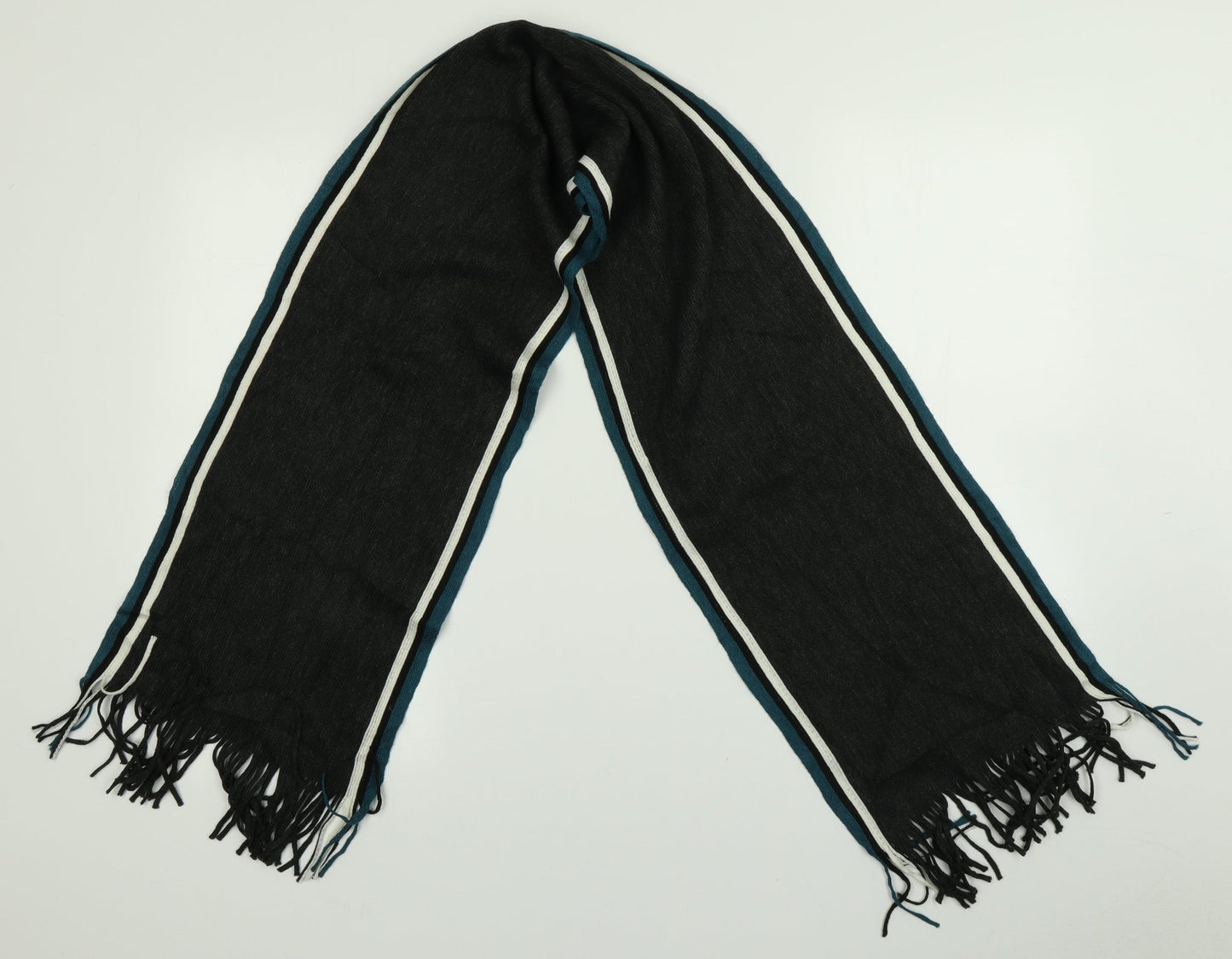 Preworn Mens Multicoloured Striped Scarf Size Regular