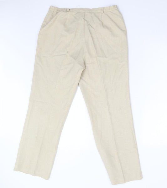 Riddella Mens Beige Trousers Size 16 L28 in