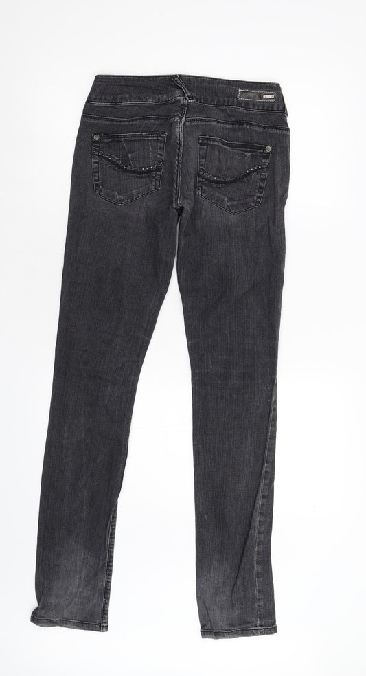 BSK Womens Black Denim Skinny Jeans Size 8 L33 in