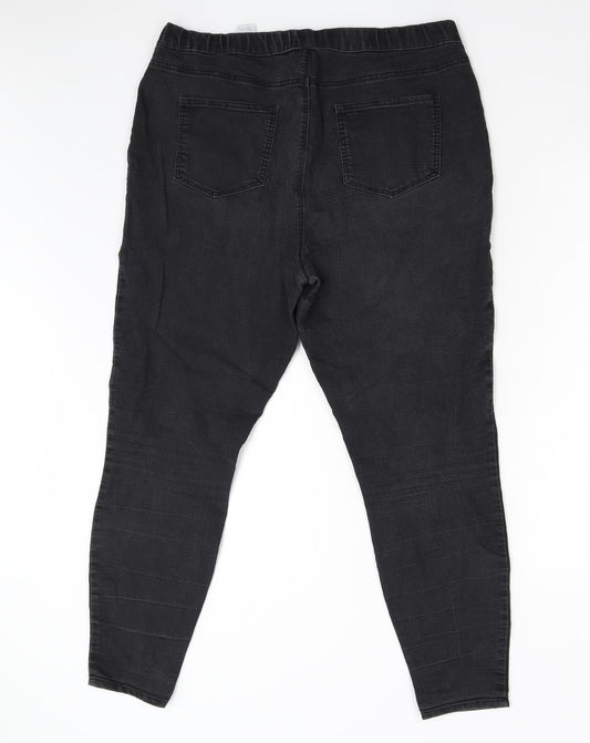 Matalan Womens Black Denim Jegging Jeans Size 16 L28 in