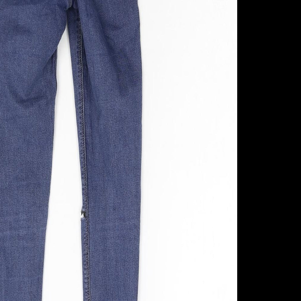 Topshop Womens Blue Denim Skinny Jeans Size 26 L32 in