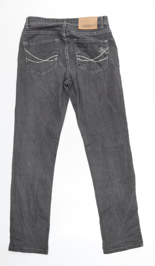 Lavinia Fontana Womens Black Straight Jeans Size 10 L30 in - Lavinia Fontana