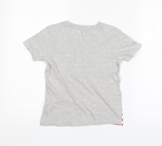 F&F Boys Grey Striped Basic T-Shirt
