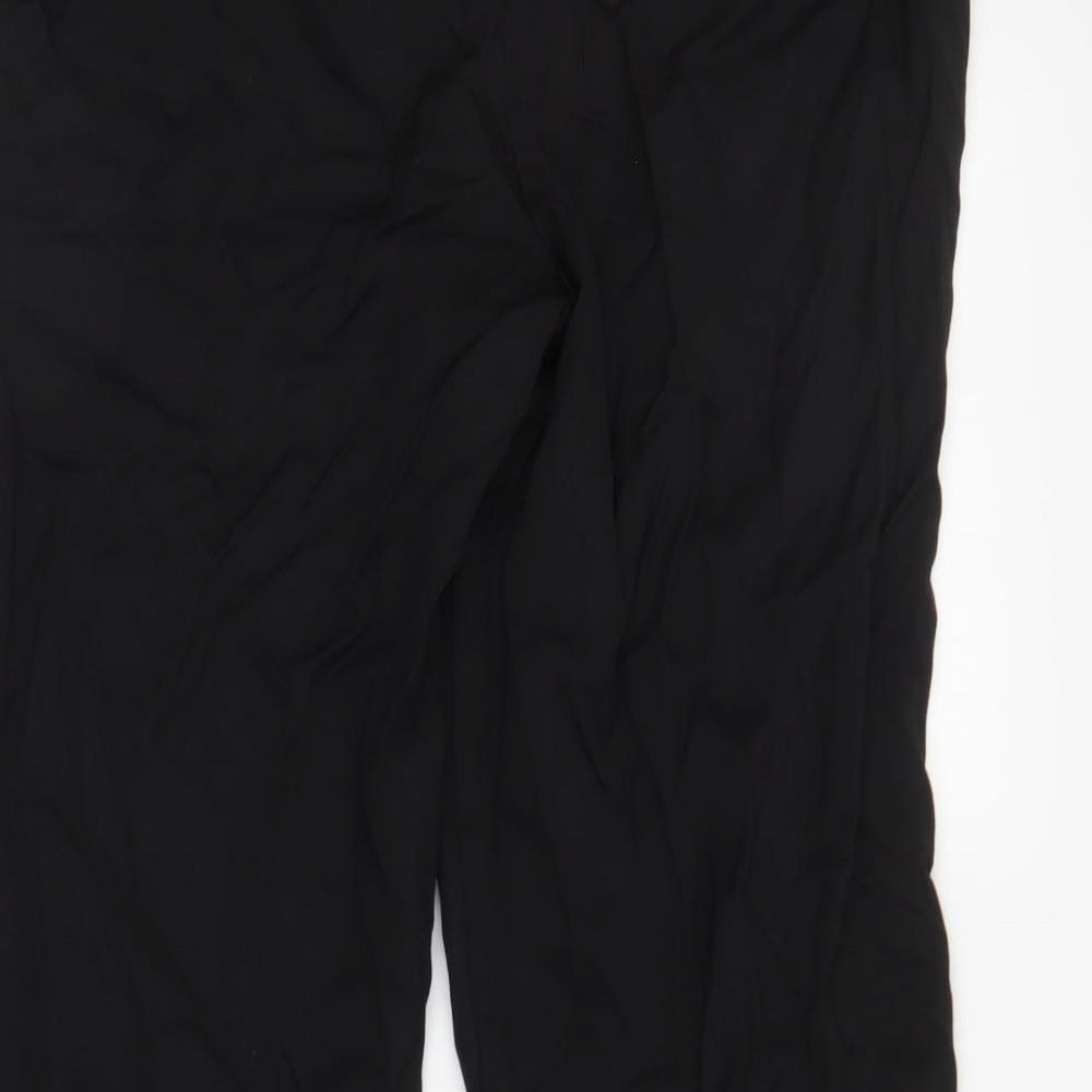 Preworn Womens Black Trousers Size 12 L28 in